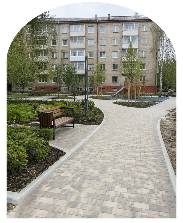 Благоустройство двора МКД под ключ в Лиски от 273525 р. | Метпроект-Лск